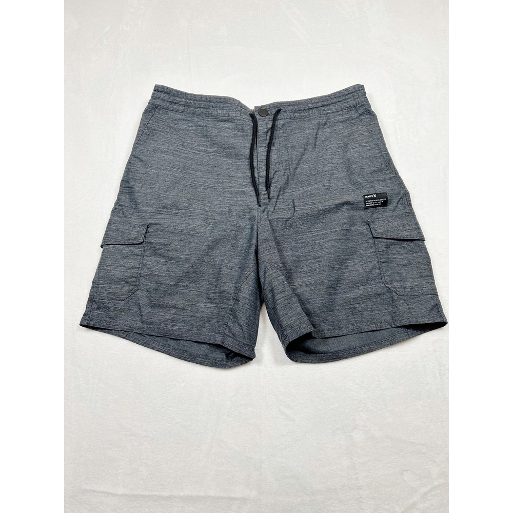 Hurley Nike Dri-FIT Mens Gray Cargo Shorts Size 34 Heathered